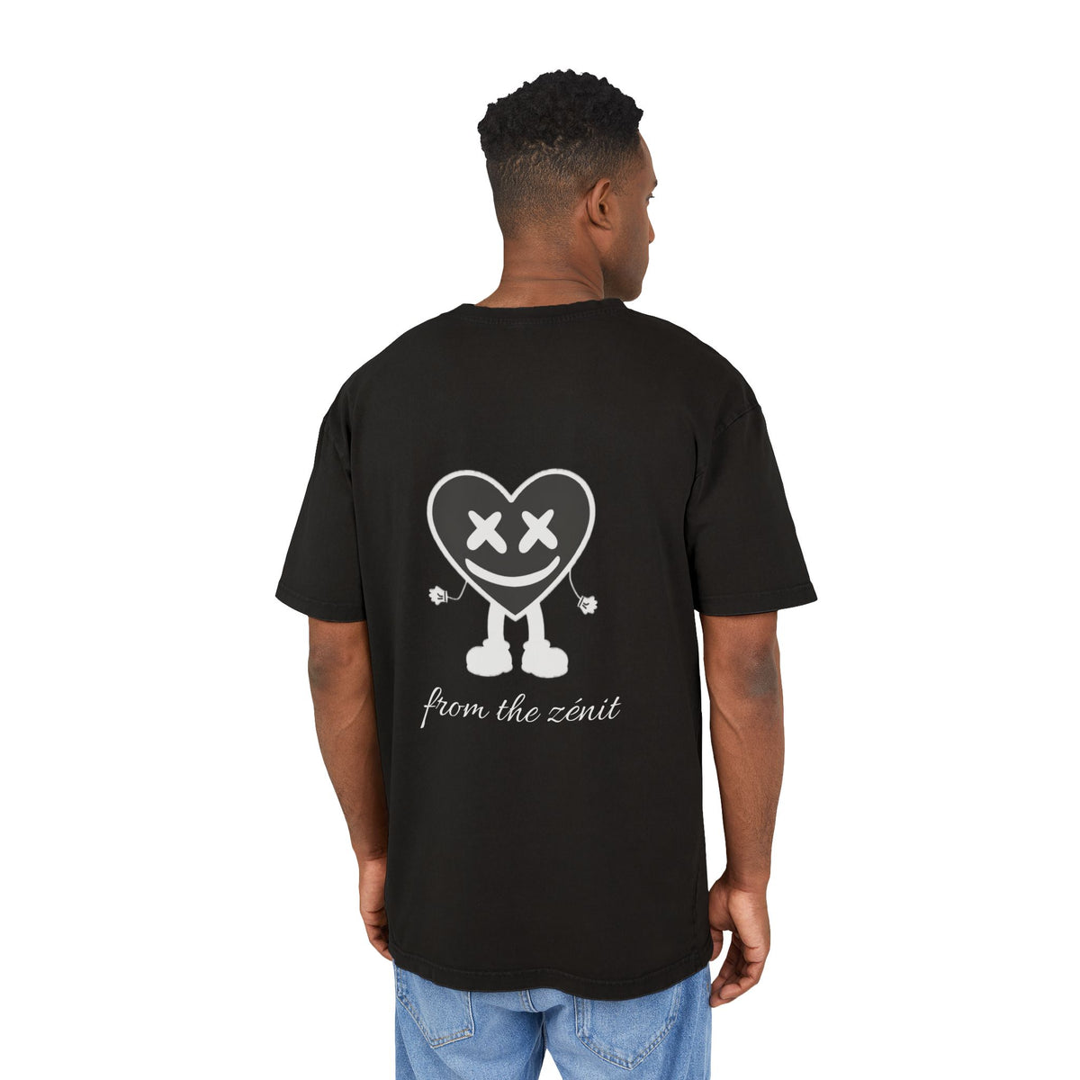 Camiseta Oversize— 'from the zénit' Heart Graphic